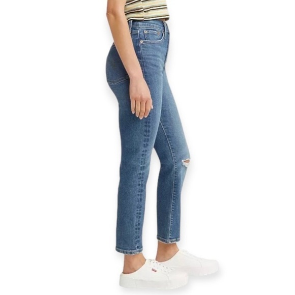 Levi’s 32 (14/15) Wedgie Straight Jeans Button Fly Stretch Womens High Rise - Picture 16 of 16